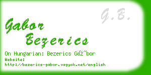 gabor bezerics business card